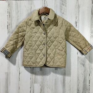 Burberry Tan Quilted Girls Jacket
